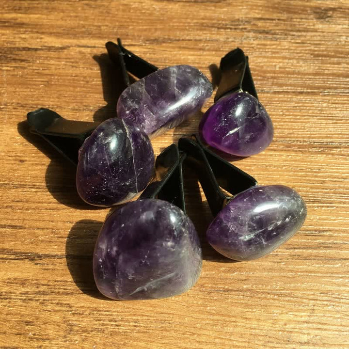 Olivenorma Natural Crystal Car Air Vent Decoration - Amethyst - image 7
