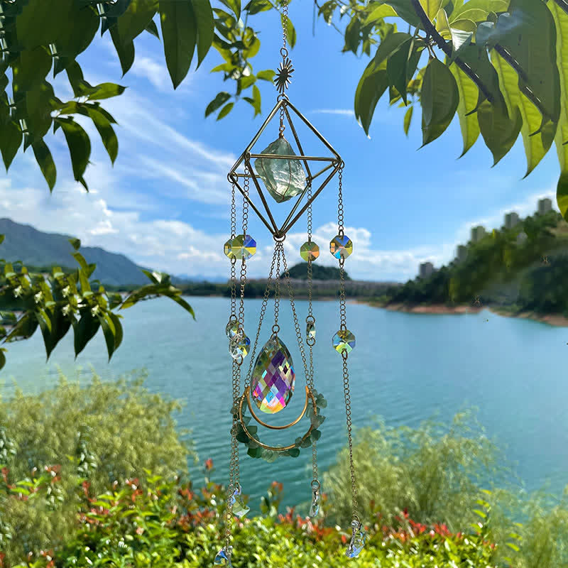 Olivenorma Rainbow Maker Crystal Suncatcher Gemstone Ornament - Green Aventurine - image 14