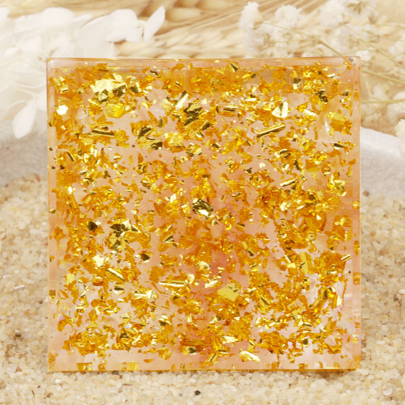 Olivenorma Clear Crystal Lotus Symbol Orgone Pyramid - image 3