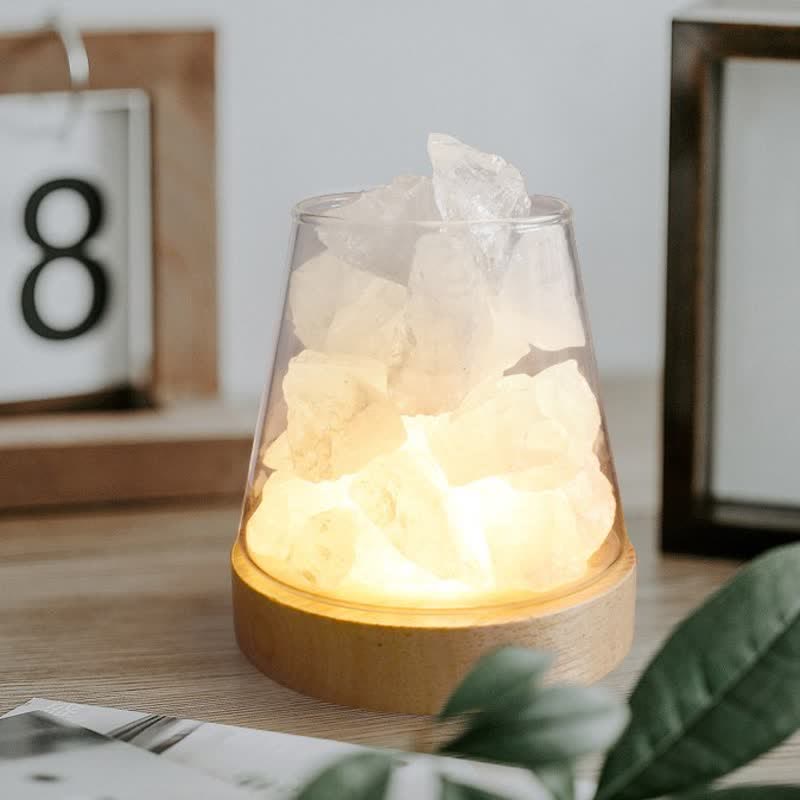 Olivenorma Goblet of Fire Shape Crystal Or Himalayan Pink Salt Lamp - Clear Crystal - image 13