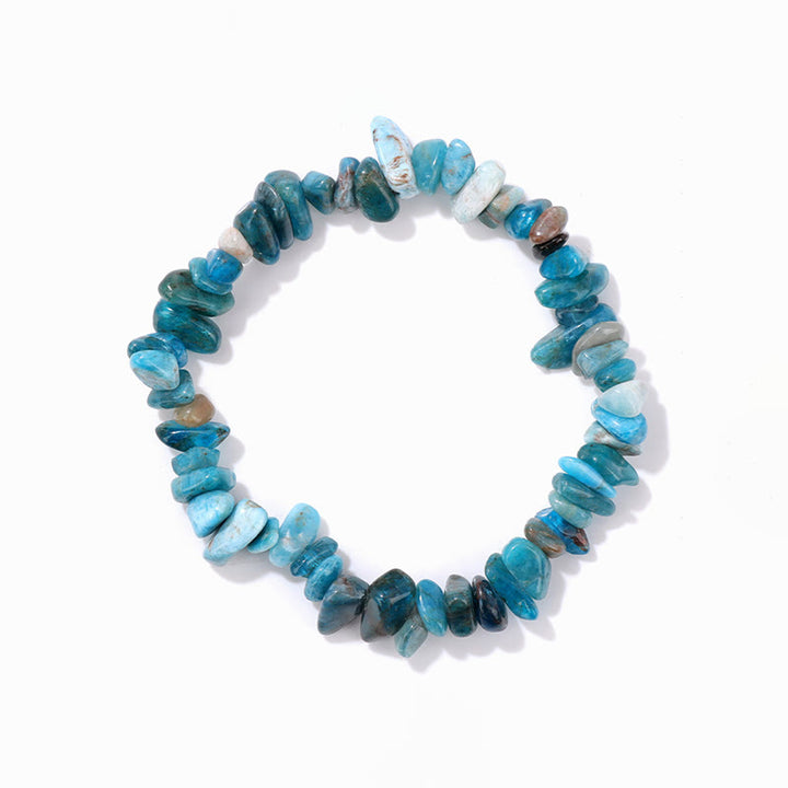 Olivenorma Colorful Natural Irregular Gravel Bracelet - Blue Apatite - image 27
