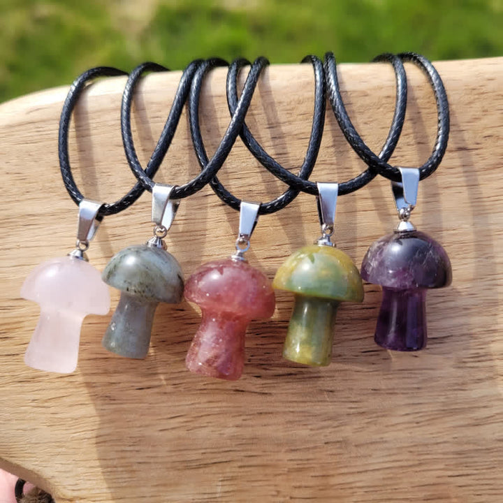 Olivenorma Spiritual Attunement Mushroom Design Healing Necklace - image 0