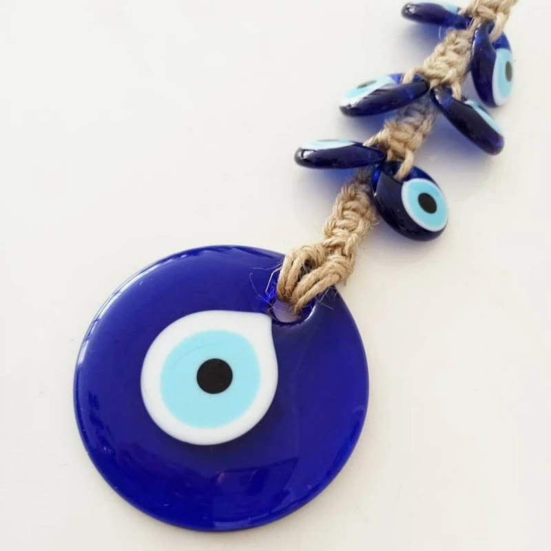 Olivenorma Evil Eye Glass Blue Wall Hanging Decoration Ornament - image 6
