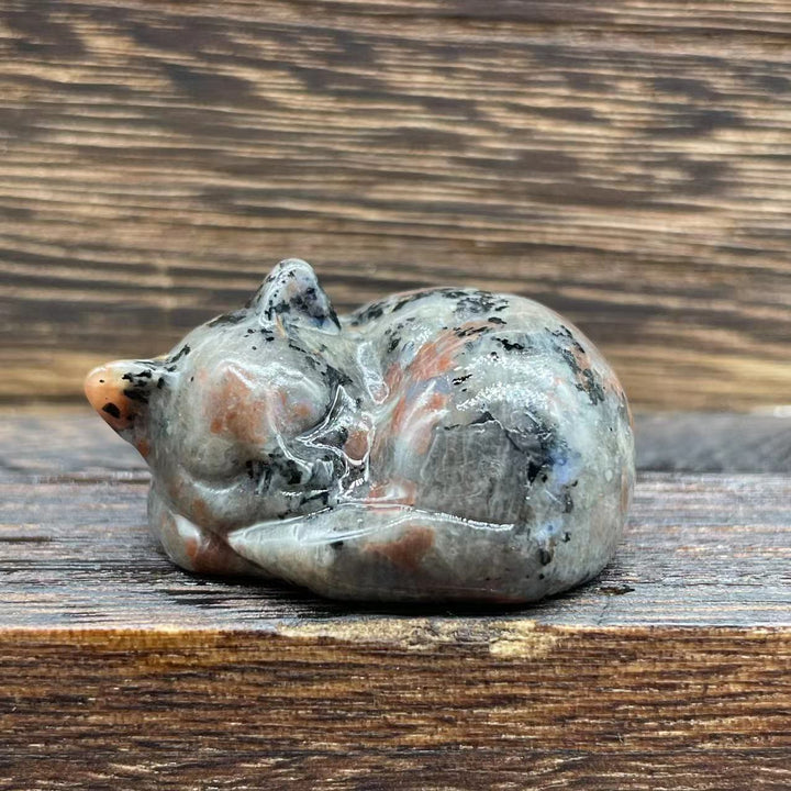 Olivenorma 4cm Natural Crystal Nap Cat Gemstone Decoration - Yooperlite - 10Pcs - image 29