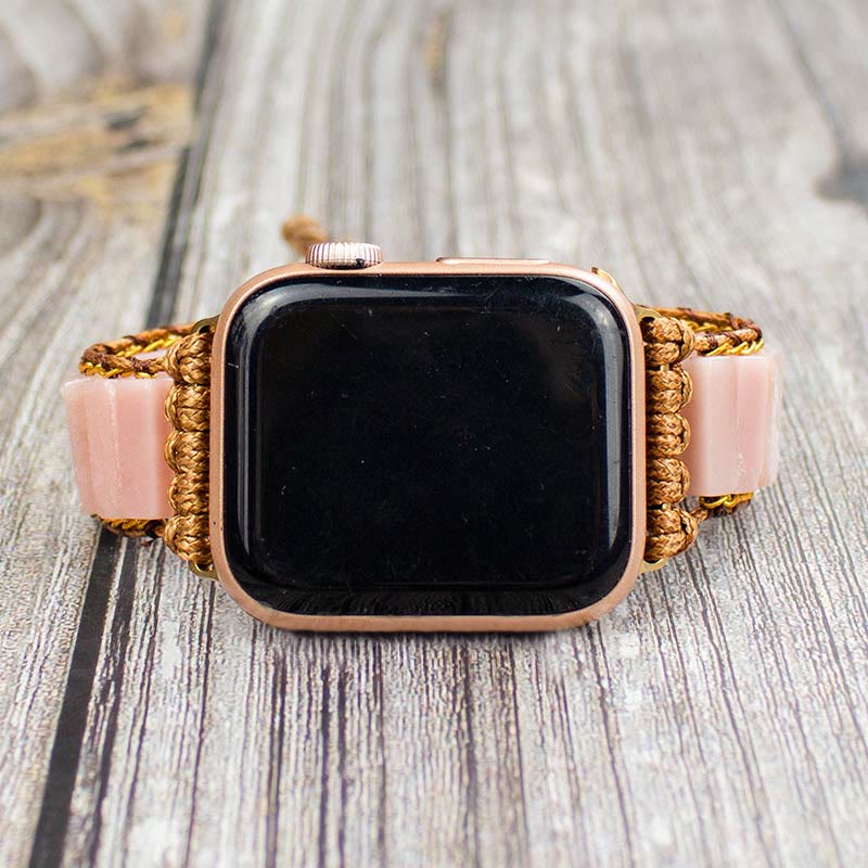 Olivenorma Pink Opal Strap Boho Stone Strap Bracelet - 42-45mm - image 0