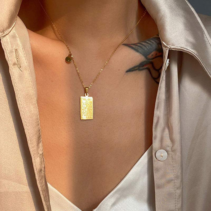 Olivenorma Gold Filled Chain Zodiac Necklace - image 2