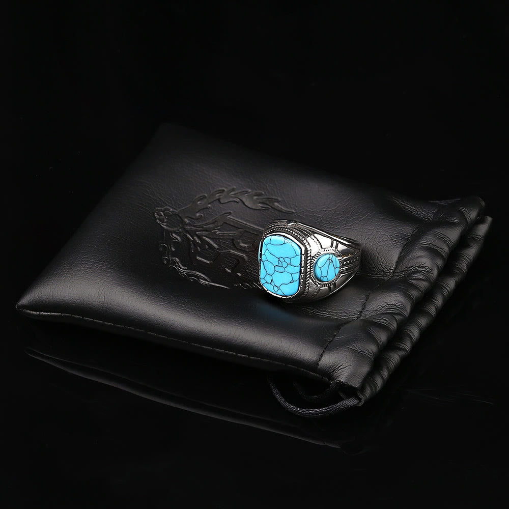 Olivenorma Turquoise Mens Ring - image 5