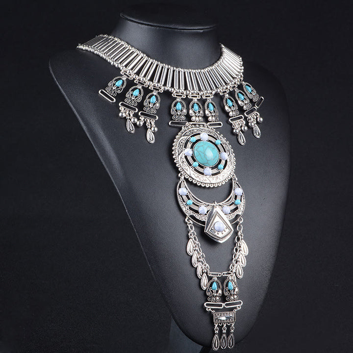 Olivenorma Bohemian Gem-Set Body Chain Necklace - Turquoise - image 0