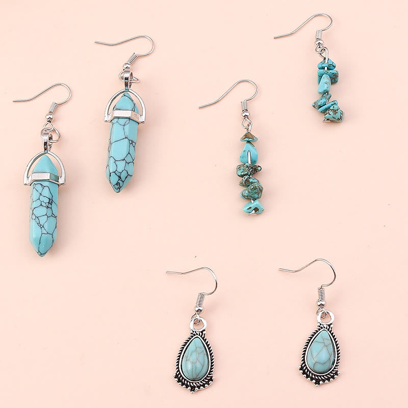 Olivenorma Turquoise Earrings Multi-layered Necklace Set - image 10