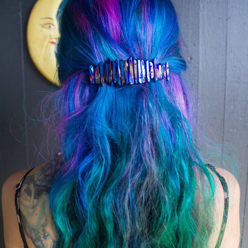 Bohemia Colourful Crystal Spring Hairpin - Labradorite#1 - image 16