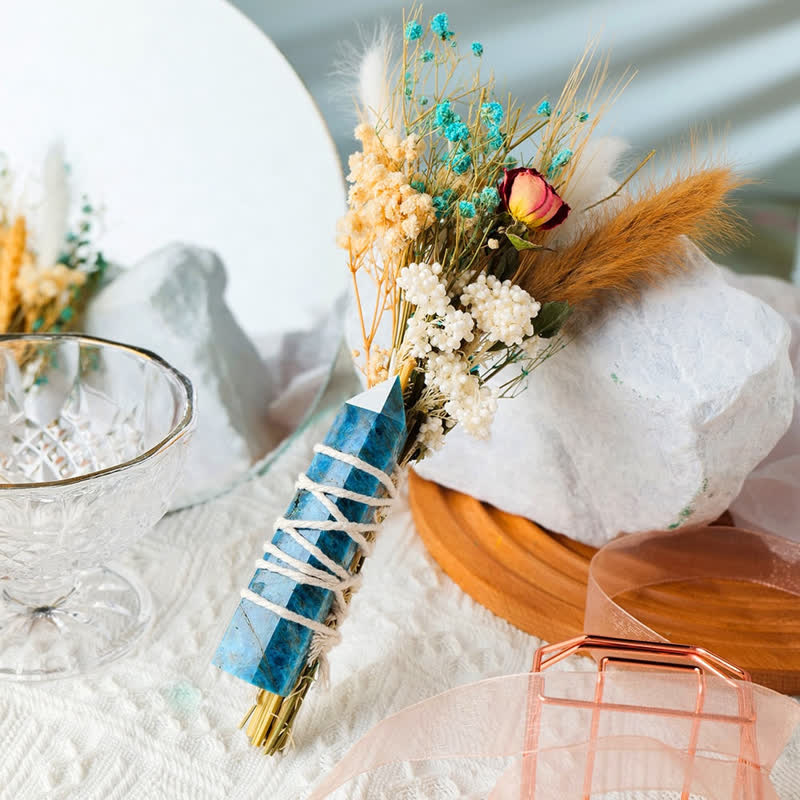 Olivenorma Eternal Bouquet Natural Crystal Wands - Blue Apatite - image 15