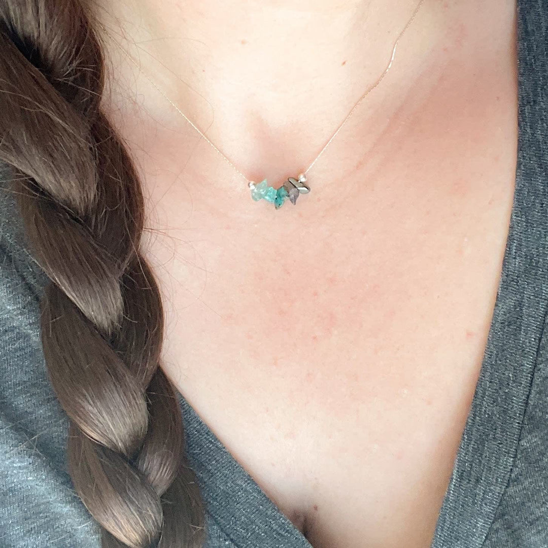 Olivenorma Natural Stone Zodiac Sign Choker Necklace - image 17