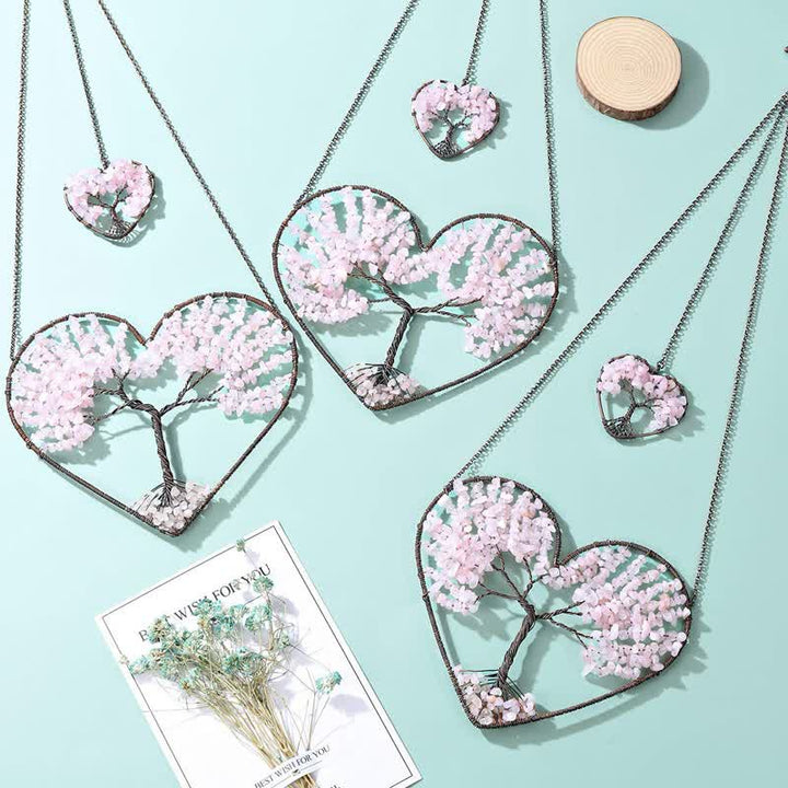 Olivenorma Heart Shape Chakra Tree Of Life Crystal Dream Catcher - image 6