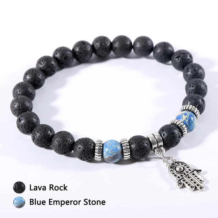 Malachite Tiger Eye Lava Stone Bracelet - Blue Emperor Stone - image 11