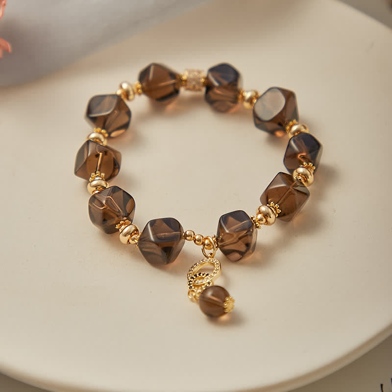 Smoky Quartz Cleaning Gemstone Bracelet - 6.3''-6.69"(16-17cm) - image 0