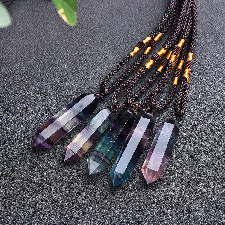 Olivenorma Natural Crystal Amethyst Healing Necklace - Fluorite - image 23