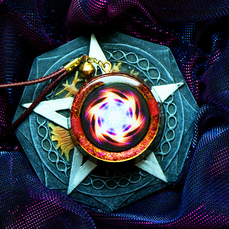 Olivenorma Maelstrom of Metatronic Fire Pendant Orgone Necklace - image 3