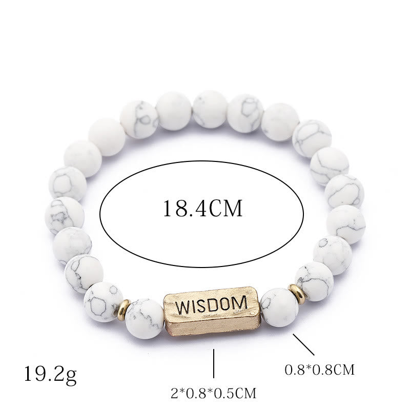 Olivenorma Natural Gemstone Wisdom Engraving Bracelet - image 10