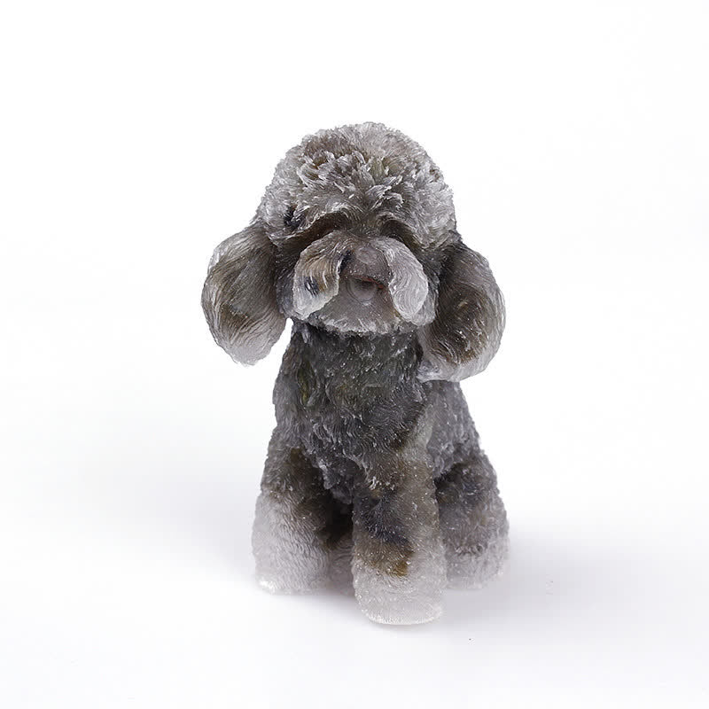 Olivenorma Natural Crystal Poodle Gemstone Decoration  - Labradorite - image 7