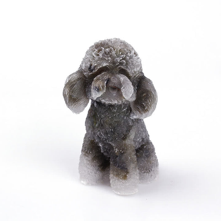 Olivenorma Natural Crystal Poodle Gemstone Decoration  - Labradorite - image 7