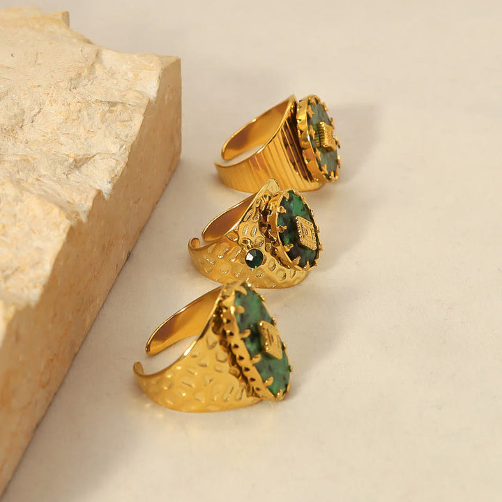 Olivenorma African Turquoise Adjustable Ring - image 7