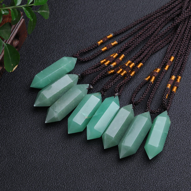 Olivenorma Natural Crystal Amethyst Healing Necklace - Green Aventurine - image 19