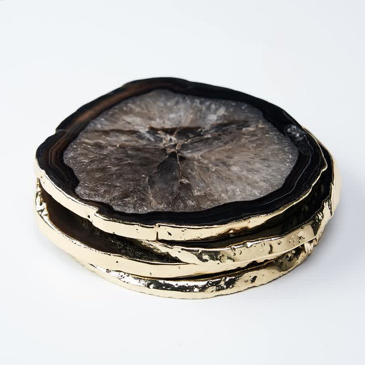Olivenorma Blue Agate Coaster Gemstone Decoration - image 22