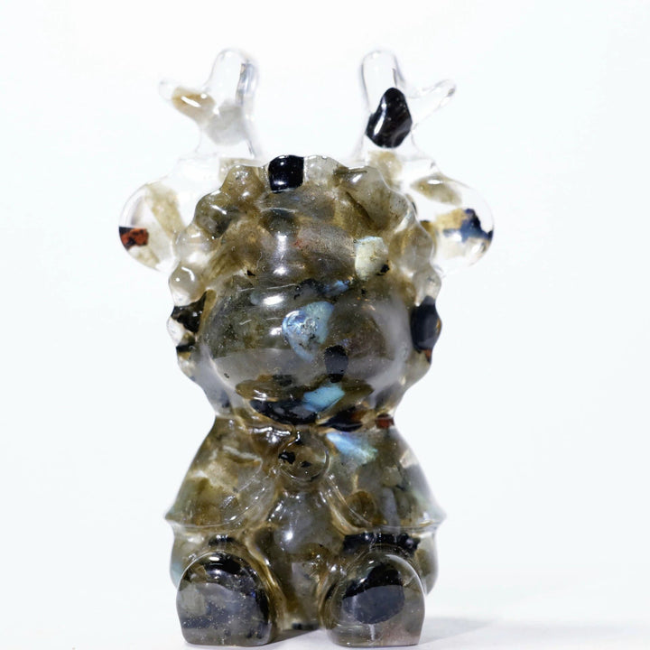 Olivenorma Natural Crystal Elk Ornament Gemstone Decoration - Labradorite - image 15