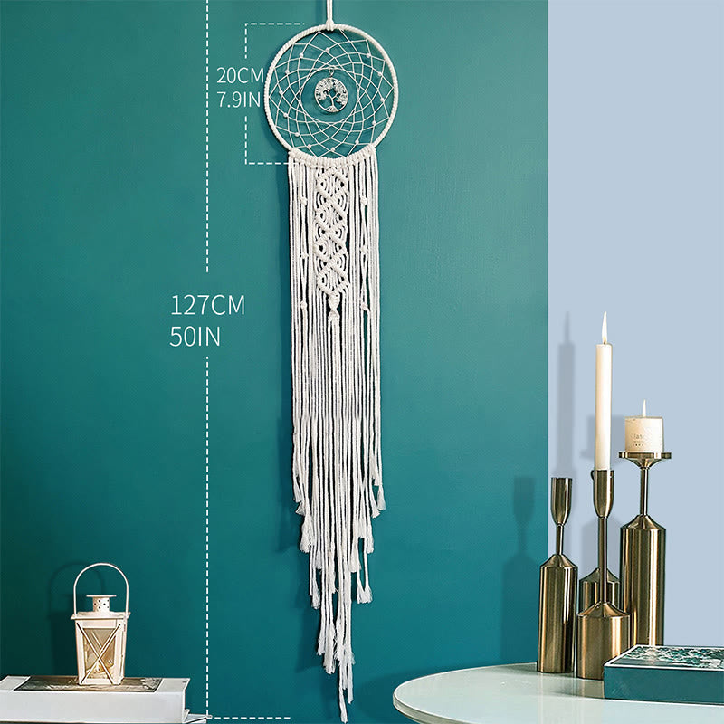 Olivenorma Woven Round Solar Tree of Life Crystal Dream Catcher - image 14