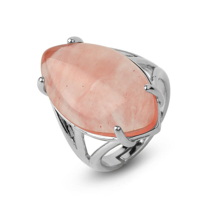 Olivenorma Amethyst Melon Seed Shape Adjustable Ring - Rhodochrosite - image 22