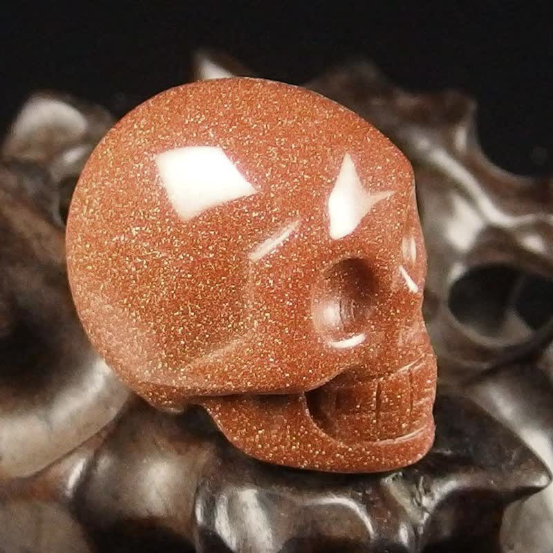 Olivenorma Natural Crystal Skull Halloween Decoration - Sandstone - 2" - image 47