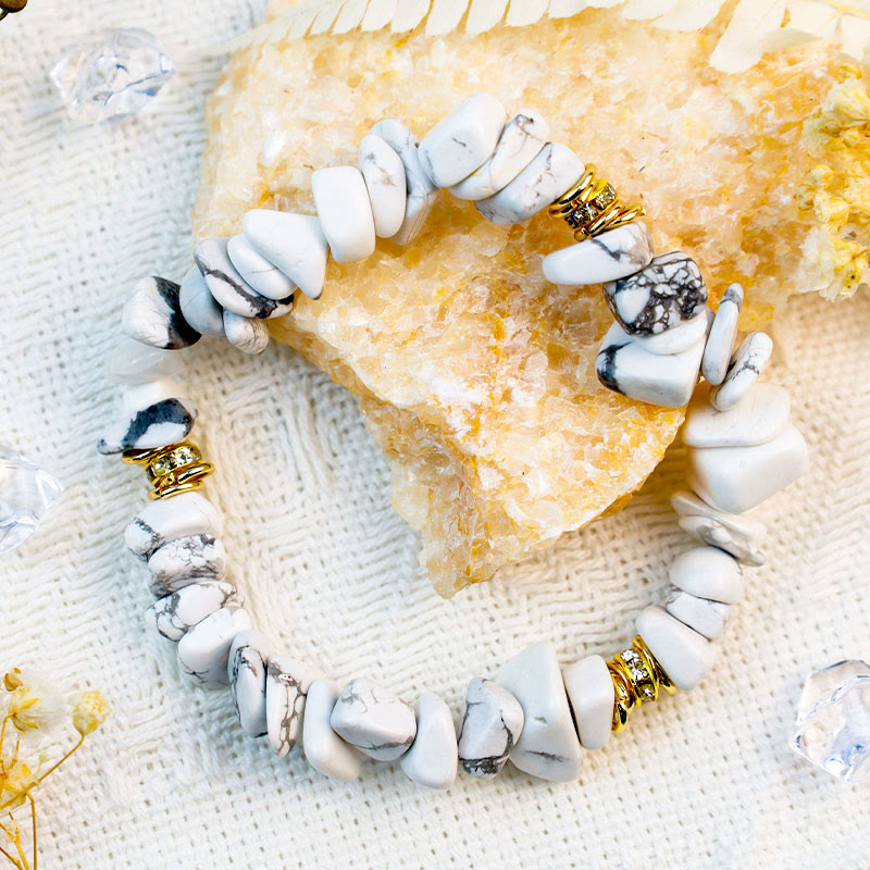 Olivenorma Irregular Stone Crystal Crushed Beads Bracelet - image 2