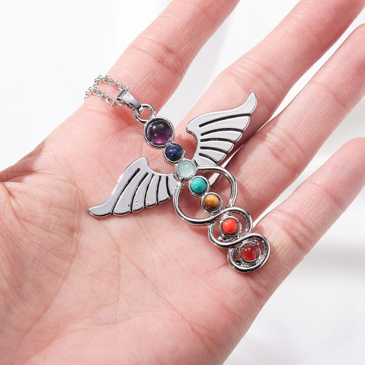 Olivenorma Wing 7 Chakra Healing Necklace - 7 Chakra - image 0