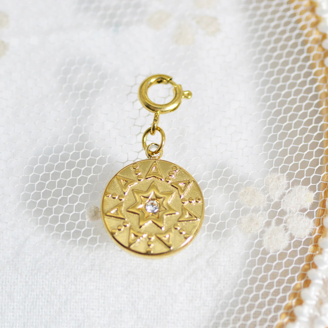 Olivenorma Geometric Round Or Water Drop Crystal Gold Pendant Necklace - Round & White Zircon #3 - Necklace #5 - image 28
