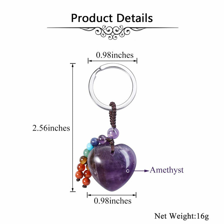 Olivenorma Natural Crystal Heart Keychain - image 3