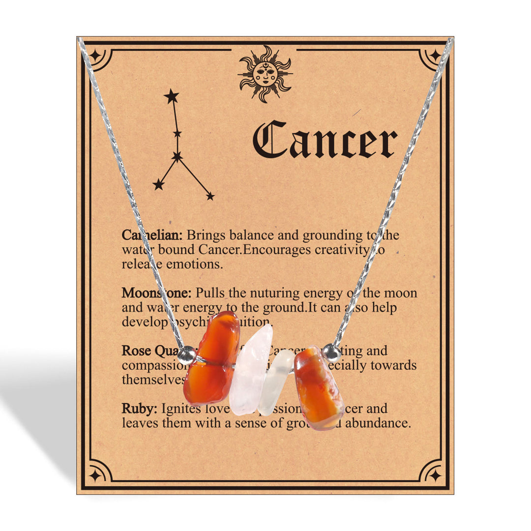 Olivenorma Natural Stone Zodiac Sign Choker Necklace - Cancer - image 6