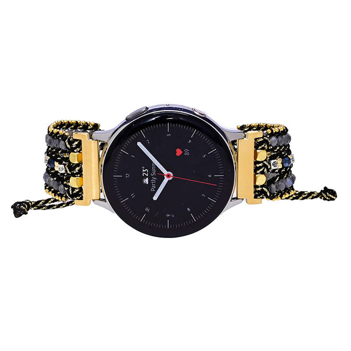 Olivenorma Crystal Beaded Black Braided Samsung Strap Bracelet - image 2