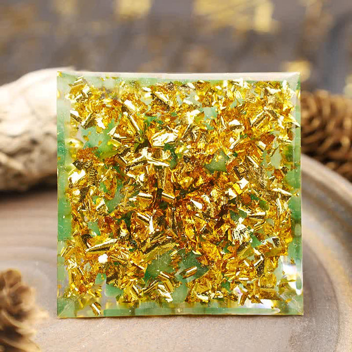 Olivenorma Green Aventurine With Buddha Orgone Pyramid - image 4