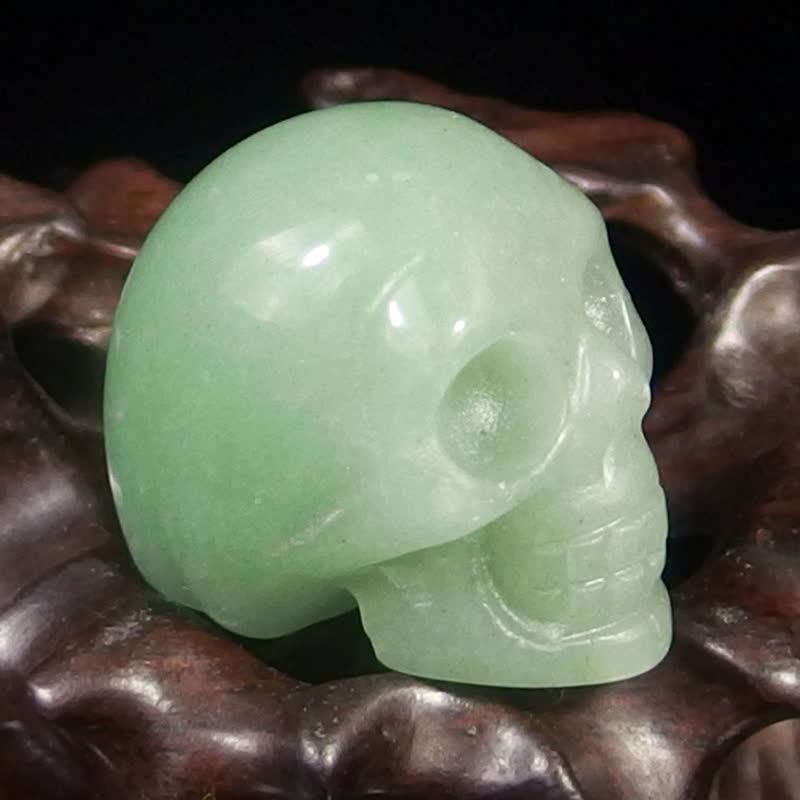 Olivenorma Natural Crystal Skull Halloween Decoration - Green Aventurine - 2" - image 19