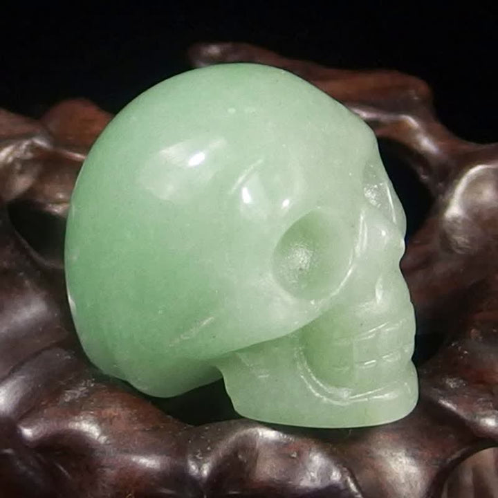 Olivenorma Natural Crystal Skull Halloween Decoration - Green Aventurine - 2" - image 19
