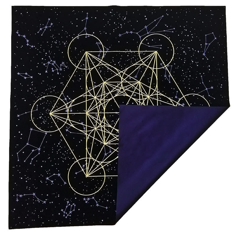 Olivenorma Metatrone's Cub Crystal Grid Tablecloth Tapestry - image 5
