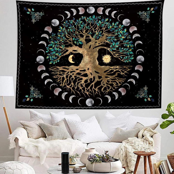 Olivenorma Moon Phase Tree of LifeTapestry - image 2