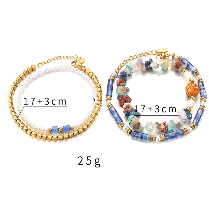 Olivenorma Natural Crystal Four Piece Beaded Bracelet Set - image 13
