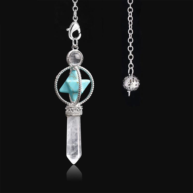 Natural Crystal Stone Pendulum - Turquoise - image 18