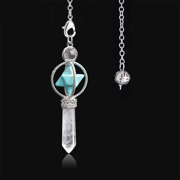 Natural Crystal Stone Pendulum - Turquoise - image 18