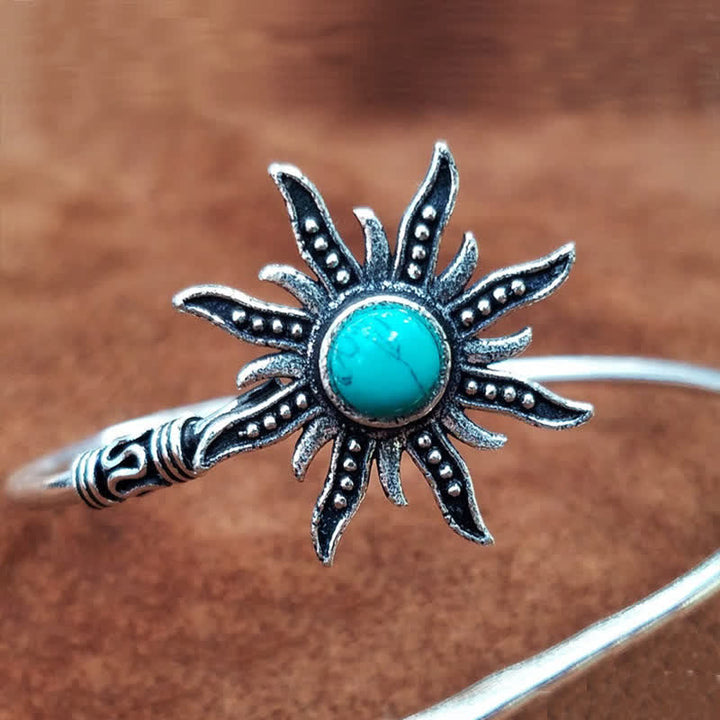 Retro Sunflower Turquoise Creative Bracelet - image 2