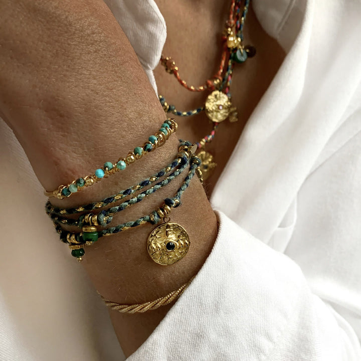 Olivenorma Bohemian 18k Stainless Steel Vintage Braided Bracelet - image 0