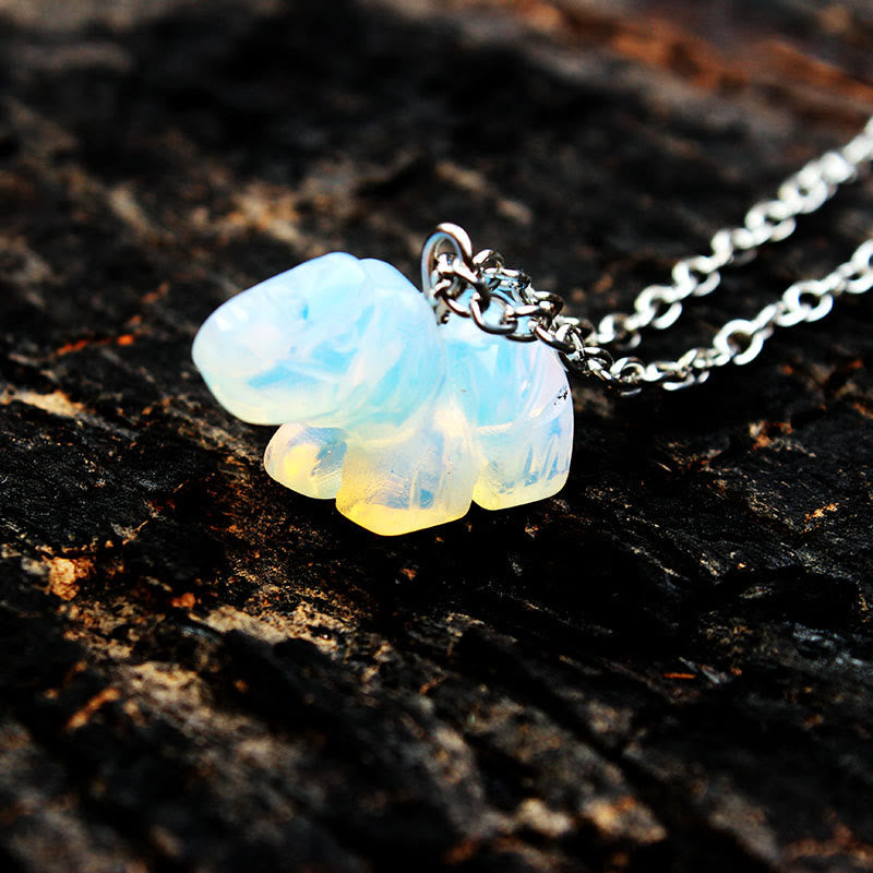 Olivenorma "Powerful Healing" Crystal Skull Necklace - image 5