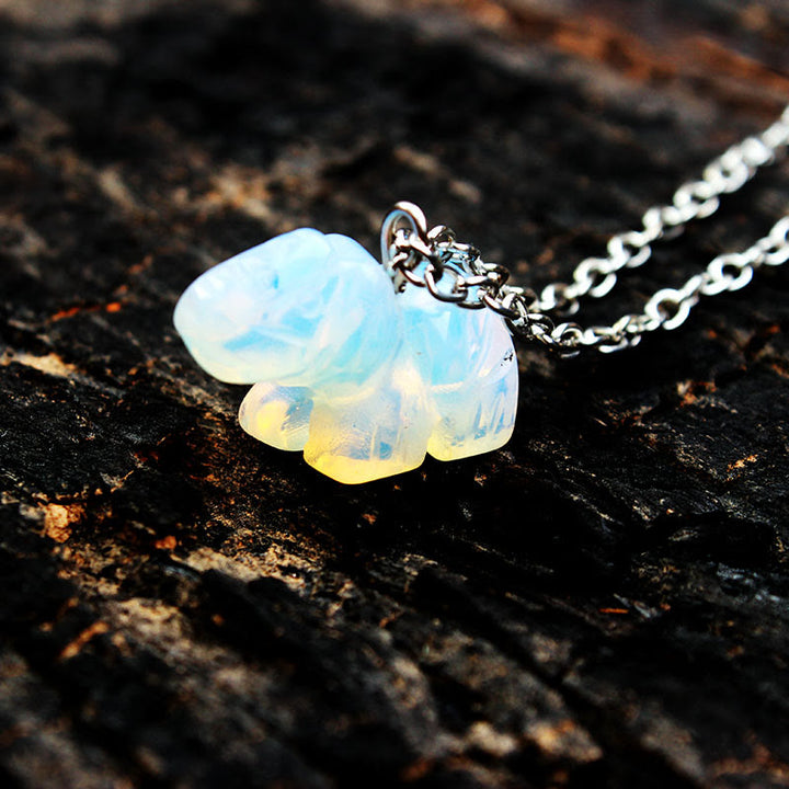 Olivenorma "Powerful Healing" Crystal Skull Necklace - image 5