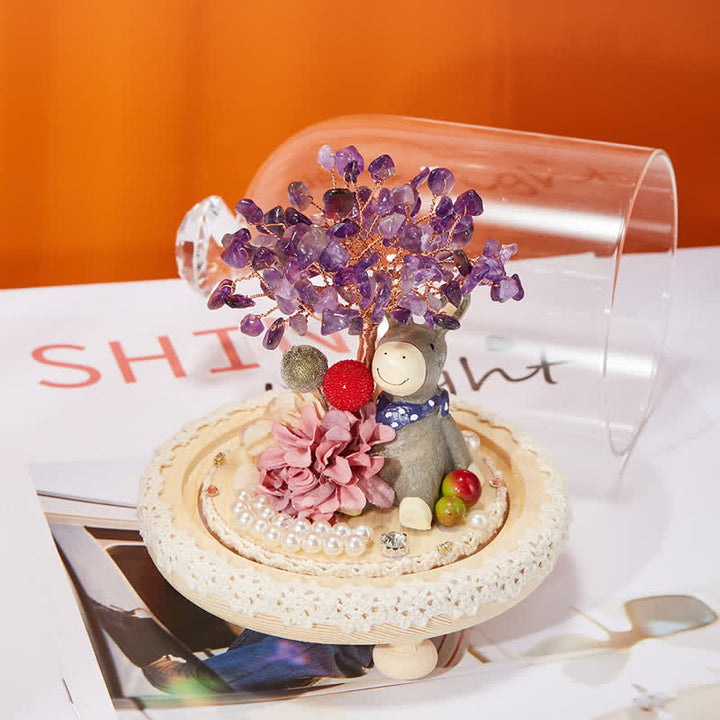 Olivenorma Natural Crystal Glass Cover Feng Shui Tree Decoration - image 32